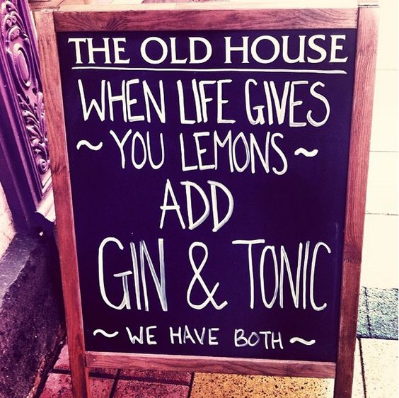 Restaurant Chalkboard - Gin and Tonic