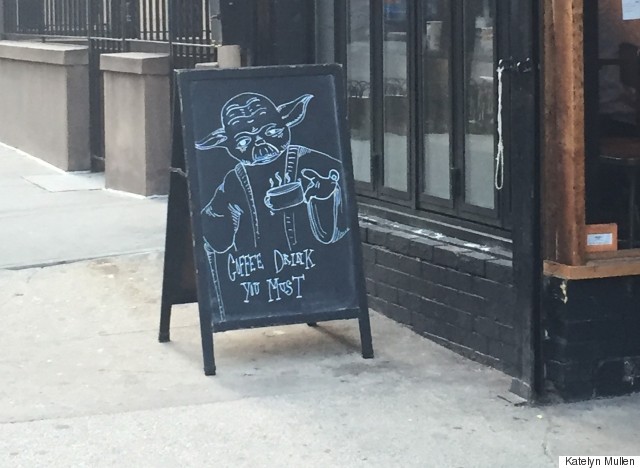 Best Restaurant Chalkboard Ads - Yoda Coffee