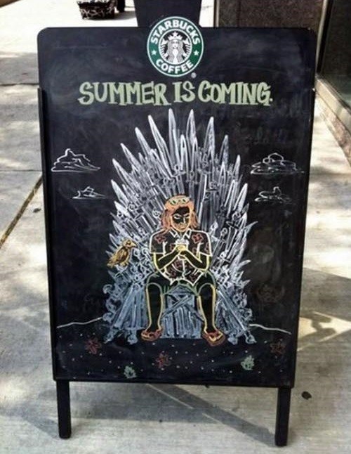 Restaurant Chalkboard - Summer is coming